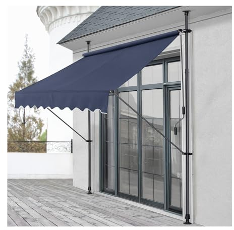 Gelenkarmmarkise mit Handkurbel，einrollbare Markise，Gartenmarkisen,Terrassenmarkise mit manueller Kurbel, Camping-Markisen, Sonnenschutz for Deck, Hinterhöfe, Gärten ( Color : C , Size : W3m(118.11in)