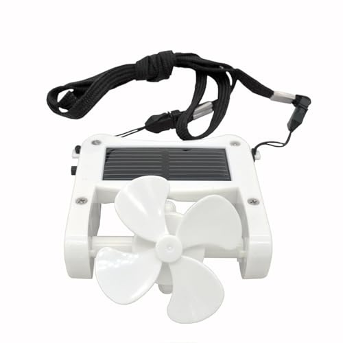 MAGICLULU Mini-solarventilator Usb-clip-lüfter Camping-lüfter Reise-mini-fan Taschen-fan Solar-lüfterkappe Usb-lüfter - Schreibtisch Hutclip Weiß Kind