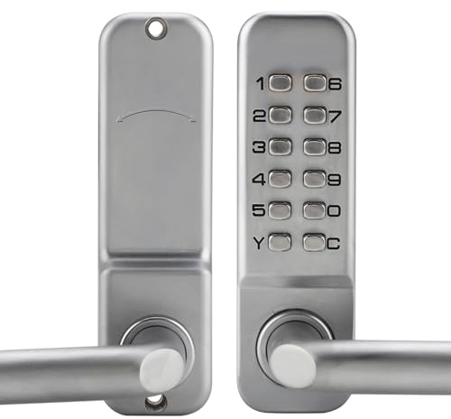 Cocoarm Digitales Türschloss mit Zahlencode, Zinklegierung, 1-11-stelliges Passwort-Sicherheitscode-Schloss für Büro- und Innentüren