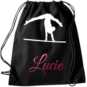 La Fabrique d'EC Sac à Dos personnalisé avec prénom et Figure de Sport - Gym GAF/GAM/GR