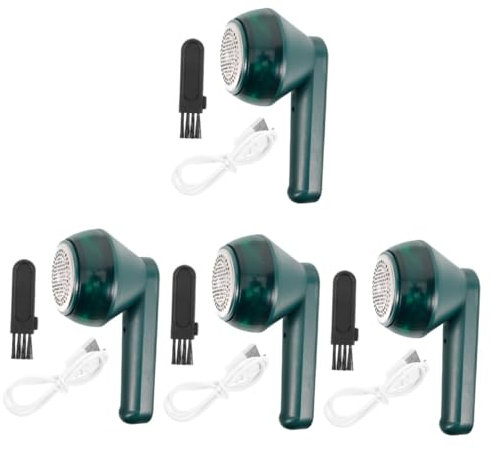 Healvian 4stücke Elektrischer Fusselrasierer Tragbarer Fusselentferner Für Kleidung USB-ladbarer Stoffrasierer Wiederverwendbarer Fusselentferner Für Pullover Sofas Und Möbel