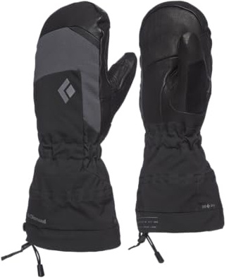 BLACK DIAMOND Women's Mercury Ski/Snow Mitts | Contains BD.Dry Waterproof Inserts Waterproof Insert | Removable Liner Mittens | Black 2.0 | Large