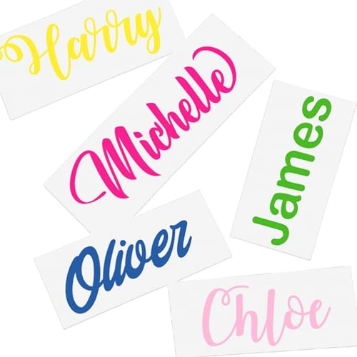Personalised Name Custom Text Vinyl Sentence Decal, Waterproof Decals for Bottles, Tumblers, Weddings, Glass, Gifts | Fonts & Colour Options