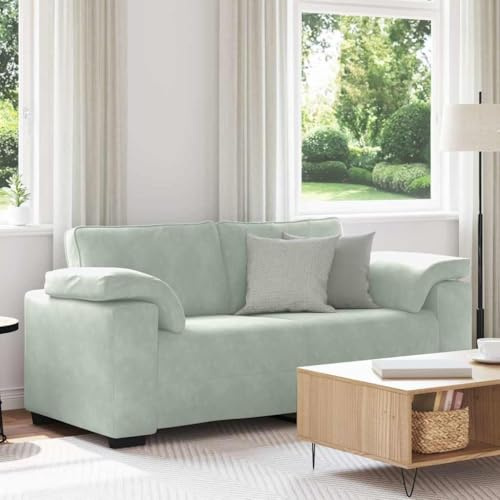 Xichuzi Zweisitzer-Sofa Hellgrau 140 cm Samt, Sofas & Couches, Sofa Wohnzimmer, Relaxsofa, Sofa Für Schlafzimmer - 4105267