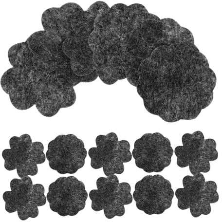 Garneck 40piezas Pads para Macetas De Fieltro con Drenaje y Ventilación Antifugas y Protectoras para Plantas y Bonsáis Gris