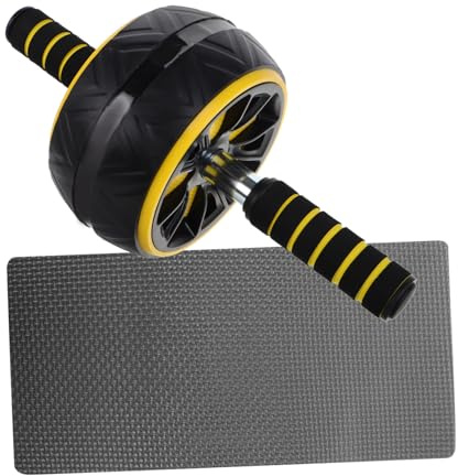 Supvox Ab Roller mit Kniepolster Robuster Bauchtrainer für Effektives Core Ganzkörpertraining Vielseitiges Fitnessgerät für Zuhause Kompakt und Platzsparend Geeignet für Fitnesslevel