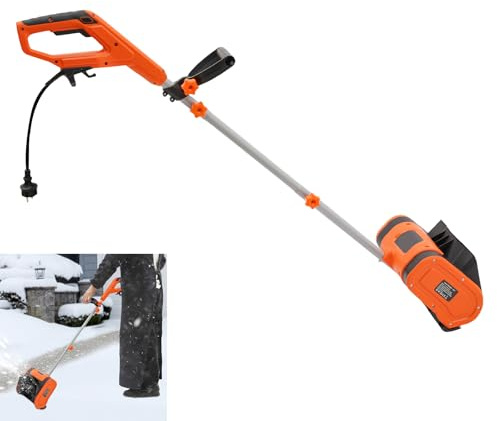 Elektro Schneefräse mit Kabel,1800w Motor, 3500RPM, 32 cm Arbeitsbreite, 15 cm Räumtiefe,Plug-in Schneekehrmaschine, Elektrischer Schneepflug, Electric Snow Blower