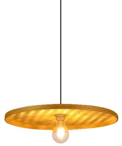 CJSLXGBL Lámpara Colgante E27, Lámparas Colgantes De Bambú, Pantalla De Cesta Tejida, Lámpara De Techo Estilo Rústico Industrial Bohemio para Sala De Estar E Isla De Cocina