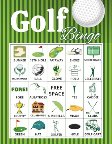 Golf Bingo: 32 player Golf Party Activity, Fun Golf Bingo Game, golf activities for kids, National Golf Day workshop