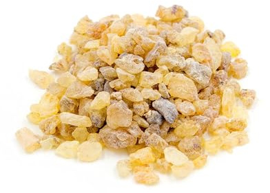 Luxflair Premium Copal Blancs à Fumer/brûler, 50g de résine Pure grossièrement moulue, encens pour Le Charbon de Bois ou Le Tamis à encens