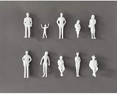 10 x Modell Figuren und Kinder weiß Modellbau 1:30 Modelleisenbahn Spur 1