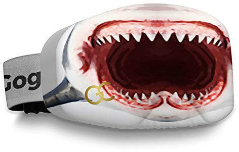 GogglesCover Ski Goggles Protective Cover, Protective Goggle Cover Portable, Ski Goggle Cover Sleeve Anti-Scratch, Ski Goggles Accessories, Ski Equipment, Shark Design