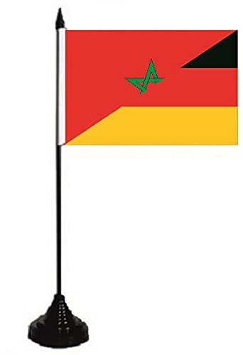 U24 Tischflagge Marokko-Deutschland Fahne Flagge Tischfahne 10 x 15 cm