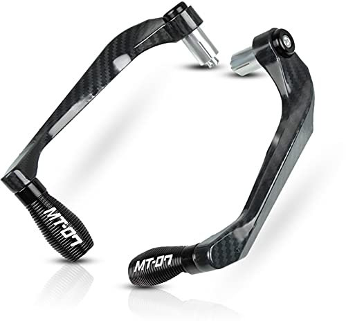 Universal Motorrad Hebelschutz Motorrad Lenker Bremse Kupplungshebel Schutz Mit Logo 7/8 22mm Für Yamaha MT 07 MT07 MT-07 Tracer 2014-2022 (Farbe : Schwarz)