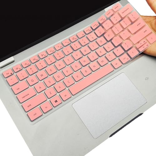 Keyboard Cover for Dell Latitude 3000 5000 7000 Series and 9420 9430 14 | For Dell Latitude waterproof dustproof anti-slip wear-resistant ultra-thin silicone keyboard cover-Pink