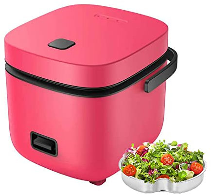 Small Rice Cooker 2 Person by Cookworks - Automatic Cooking, Sticky Rice Cooker 1.2L, Pink - Compact and Efficient Kitchen Appliance