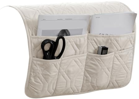 HonunG Armlehnenschoner,Sesselschoner,Sofaschoner rutschfest Wasserdicht,Sesselbezug mit 6 Taschen,Couch Bezug,Sesselschoner mit Armlehne (#2)