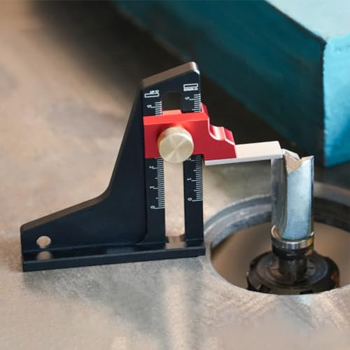 Höhenmesser, Tiefenmessung, Höhenlineal, Aluminiumlegierung, metrisches Tiefenmesswerkzeug für Säge, Tischlineal, Trimmmaschine, 0–55 mm