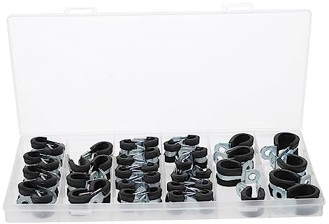 BESTonZON 42st U-förmige Klemme Kabelschellen Aus Edelstahl Kabelschelle Aus Edelstahl Gummigepolsterte Kabelklemme Rohrschelle Aus Gummi Gummikissenklemme Kabelclip Rostfreier Stahl Metall