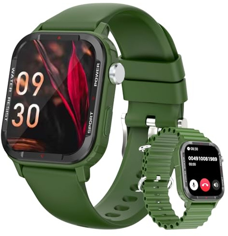 Tipmant Montre Connectée Femme Homme, Montre Intelligente avec Appels Bluetooth Etanche IP68 Moniteur de Fréquence Cardiaque Sommeil 100+ Modes Sportifs Podometre, Montre Connecter pour Android iOS