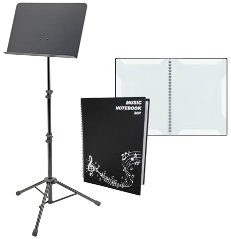 K-M 11870 Orchester-Notenpult Notenständer mit keepdrum MA30 Notenmappe 30 Seiten DIN A3