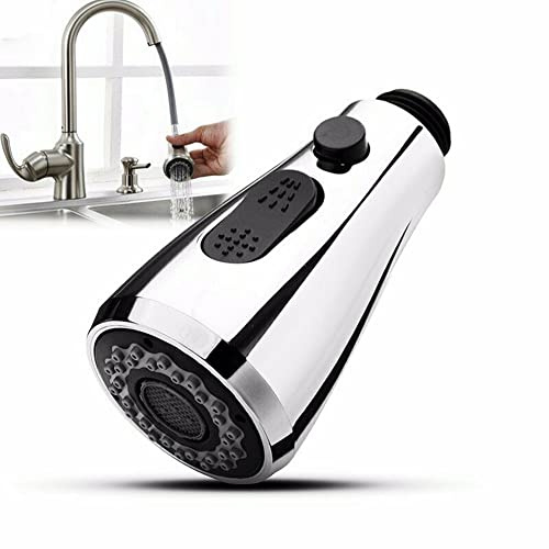 Funktionen Küchenarmatur-Sprühkopf, 2 Funktionen, ausziehbarer Wasserhahn-Sprühkopf, Wasserstopp-Schalter, spritzwassergeschützt, für Küche, Badezimmer, Mischbatterie, Ersatzteil, allgemein 1,27 cm (1