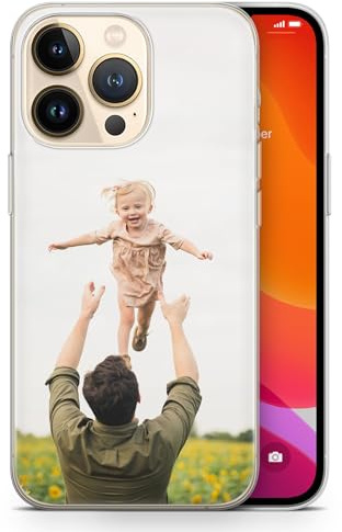 AIGAT Personalisierte Hülle für iPhone 13 Flexible TPU Hülle Gestalten Sie Ihre Hülle mit eigenen Bildern Fototext - Fügen Sie Ihre Idee hinzu