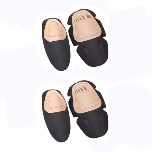 Ensemble de 4 genouillères et coudières tactiques – Équipement de protection pour pantalon, patin à roulettes, planche à roulettes, sport de plein air (boue)