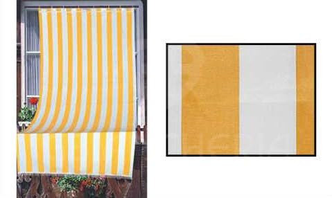 TENDA DA SOLE A CADUTA PER ESTERNO CLASSIC RIGATA PER VERANDA, BALCONE, TERRAZZO, MIS.140X300 (Giallo/Bianco)