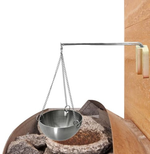 Ungtyb Porte-huile de sauna,Porte-huile de sauna suspendu en métal avec chaîne | Bol de diffuseur de parfum d'huile essentielle de support d'huile d'aromathérapie de sauna pour le sauna et la station