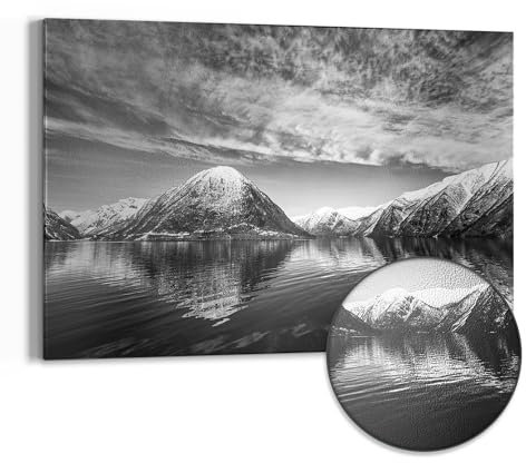 DEQORI Metall Magnettafel | 60x40 cm cm groß | Motiv Reflexionsstille | Whiteboard für alle Magnete | Magnetboard Wand-Tafel für Küche & Büro | Design Magnetwand Pinnwand magnetisch