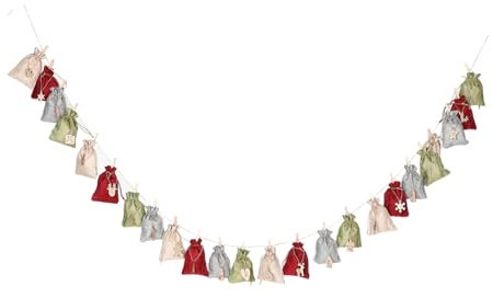 IMIKEYA Lot De 4 Adorables Pochettes À Bonbons Avec Calendrier De Compte À Rebours À Cordon De Noël Conteneurs De Rangement En Jute