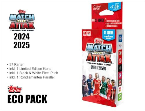 Topps Bundesliga Match Attax 24/25 - Eco Pack- enthält 37 Karten + 3 Bonus Karten