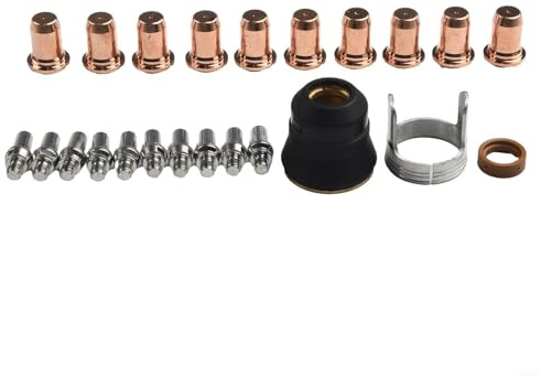 23-teiliges Plasmaschneider-Fackel-Verbrauchsmaterialien-Elektroden-Düsen-Set, komplettes Set mit IPT60 PT60 Plasmaschneidbrennerspitzen
