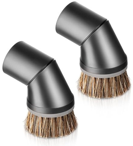 Gfdoso 2 Pcs Vacuum Cleaner Dust Brush for Miele C and S Series, 35mm Dusting Brush SSP-10, 07132710, 360° Swivel Neck Replacement Dusting Brush for Vacuuming Sofas, Keyboard, Tables Any Furniture