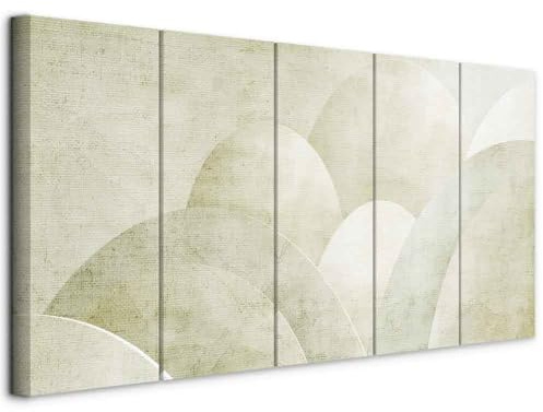 murando - Quadri Moderni Acustici Camera da Letto, Astratto Boho, 200x80 cm | Chiodi Inclusi, 5 Pezzi, Quadro Moderno Acustico, Schiuma Acustica, Pannelli Fonoassorbenti Decorativi, Produzione Europea