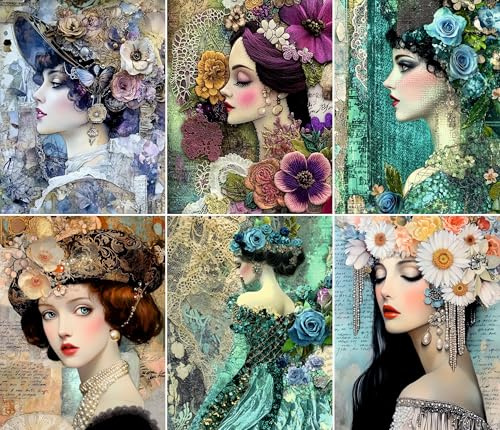 Celestial Boho Reispapier, 20 x 26,5 cm (6 Blatt) – 6 x Découpage-Schönheitspapiere für Collage, gemischte Medien, Kartenherstellung & Basteln, Decoupage von CRAFT KREATIVELY