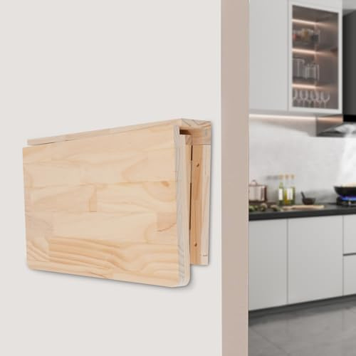 Väggklappbord, väggmonterat, klappbord, datorbord, skrivbord, furuträ, utrymmesbesparande möbler för husvagnar, lager, garage, vardagsrum, sovrum, etc., 60 x 40 x 24 cm