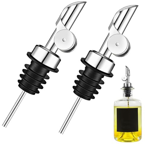 2 PCS Ausgießer,Flaschenausgießer,Weinausgießer,Olivenöl Ausgießer,Schnaps Ausgießer,Ausgießer für ölflaschen,für Wein Schnaps Olivenöl Kaffee Sirup Essig Flaschen Kunststoffkorken Öl-Ausgießer