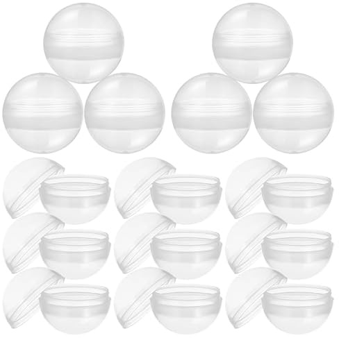 GALPADA Vending Machine Round Capsules: Transparent Plastic Clear Baubles 5cm Balls for Kids Party Favors Prize Storage Candy Display Arcade Games Event Rewards, 100 PCS