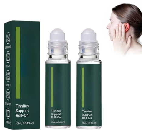 Tinnitus Support Roll-On, vegetabilisk formel, för huvudvärk, öronvärk och öronljud, 10 ml (2)