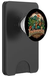Vintage Indonesia Travel Souvenir Landmark Gift PopSockets PopWallet for MagSafe