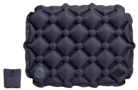 Cojín inflable para asiento, con bomba incorporada, almohadilla portátil, capacidad de carga de 150 kg, cojín de estadio, para senderismo, al aire libre, mochilero, picnic, grada