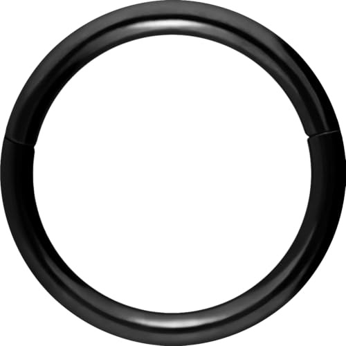 PIERCINGLINE Segmentring Clicker aus Chirurgenstahl - Piercing Ring in Gold, Silber, Rose, Schwarz oder Blau - für Nase, Septum, Ohr, Helix oder Tragus