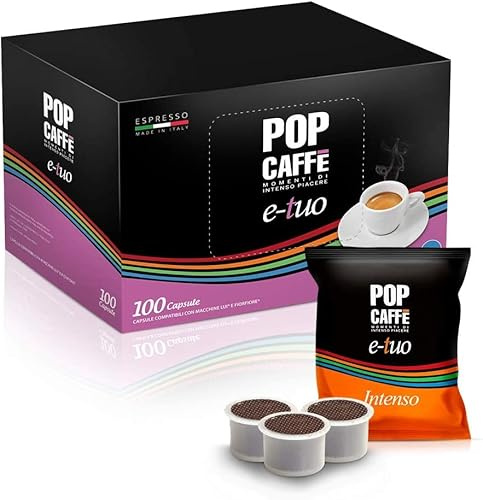 100 Capsules e-tuo mélange 1 intense compatible machine à cafè Mitaca MPS, Fior fiore coop, Lui espresso, Martello.