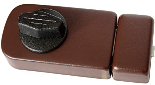 Kastenschloss Zusatzschloss Türzusatzschloss 50/60 Außenzylinder Türschloß Braun (Braun 60 ohne Zyl.)