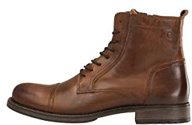 JACK & JONES Jfwrussel Leather Cognac 19 - Stivali da Motociclista Uomo, Marrone (Cognac Cognac), 42 EU