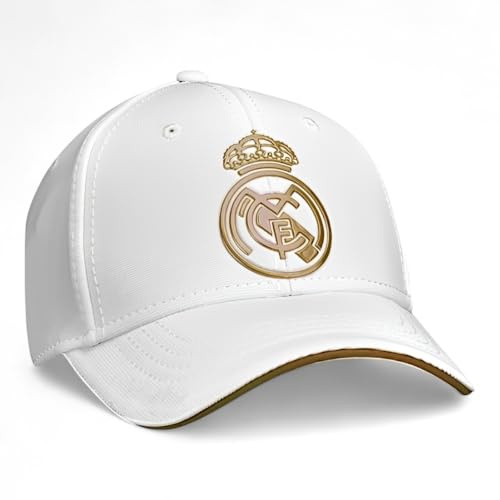 Real Madrid FC Rm3go19, Adultos Unisex Blanco/oro, Talla Única