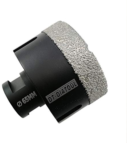 DT-DIATOOL Diamantbohrkrone 65mm Vakuumgeschweißt Lochsäge zum Trockenbohren Fliesen Porzellan Marmor Keramik Granit