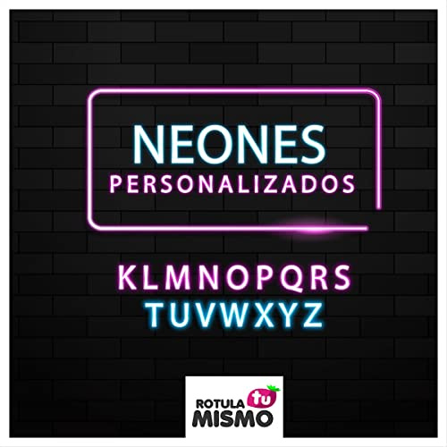 Rótulo neón luz led sobre base de metacrilato personalizado | Uso para interior y exterior | Diferentes tamaños | (Texto 1 Línea, 25 cm) | Neones personalizados